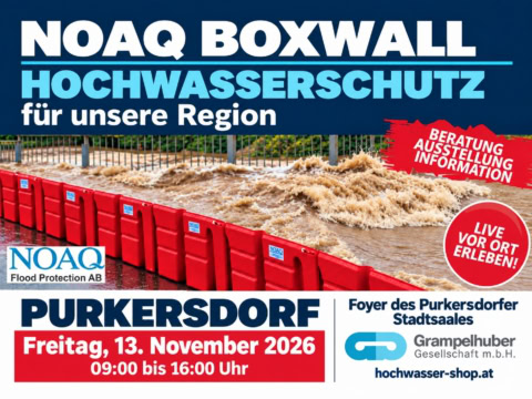 Hochwasserschutz live in Purkersdorf: NOAQ Boxwall vor Ort erleben